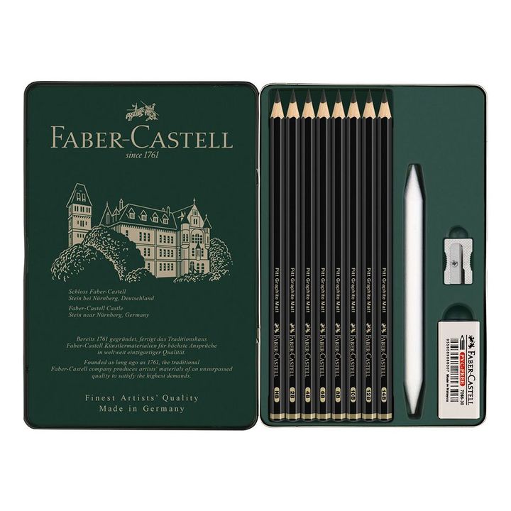fc115220-faber-castell-pitt-graphite-matt-pencil-11-piece-tin-contents__preview